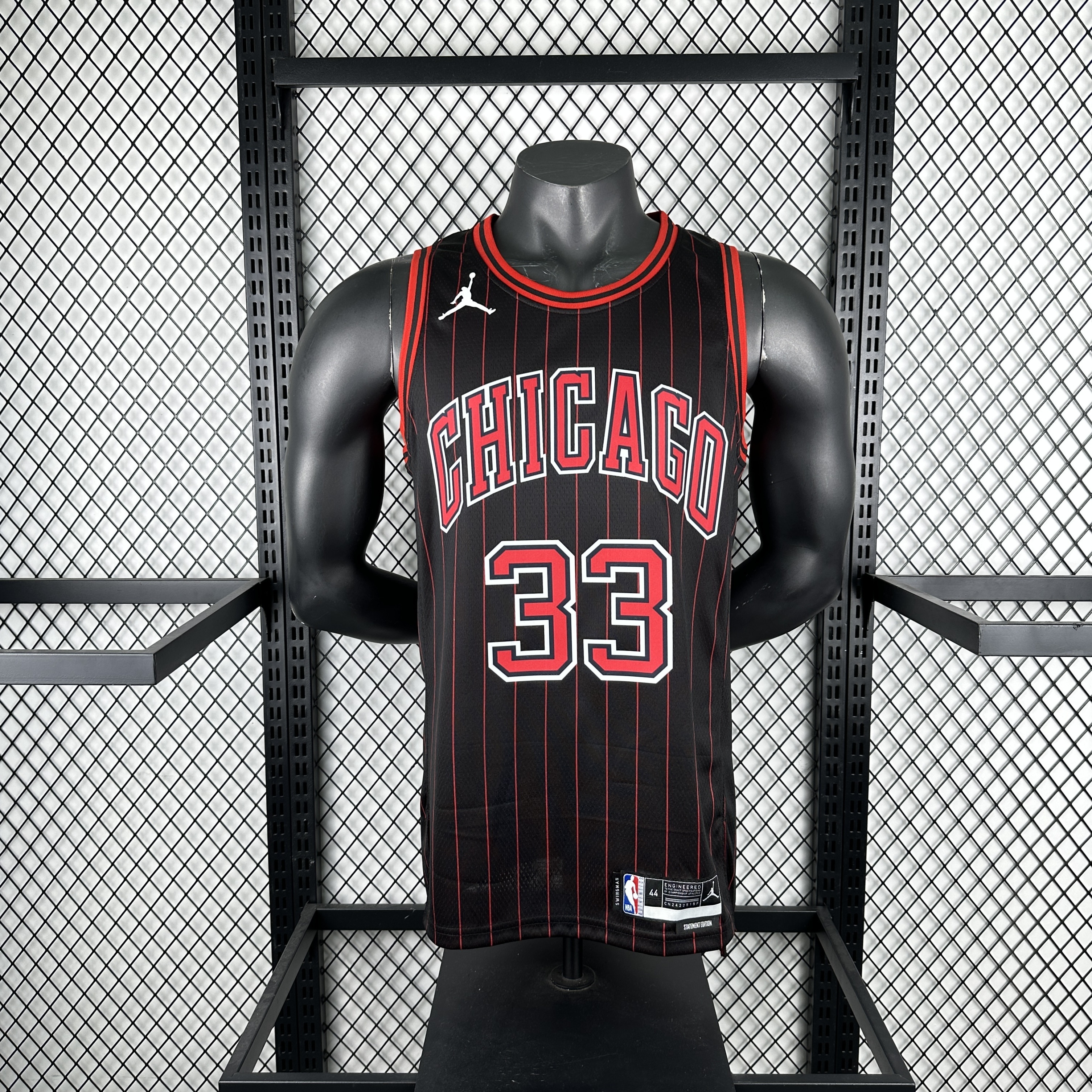 Men Chicago Bulls 33 Pippen black 2025 NBA jersey